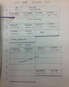 JAD Timetable