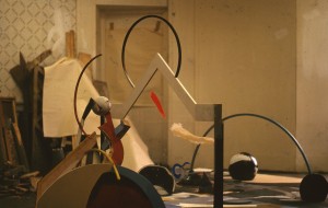 David Nash, Through the Arch (The Other Side of Morning), work in progress, Coombe Farm, 1966