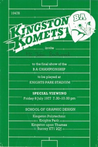 123. A-Kingston Komets invite