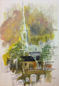 Huntingdon Church Sketch