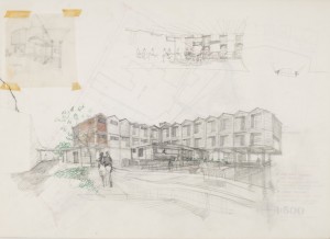 Robert Voticky, Hotel 'Quay' Development project, perspective drawing