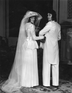 'Bride and Groom' at dress show Goldsmiths Hall 1972