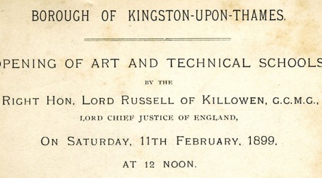 Invitation to Opening of Kingston School of Art, 1899