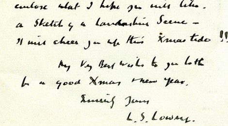 L.S. Lowry Letter